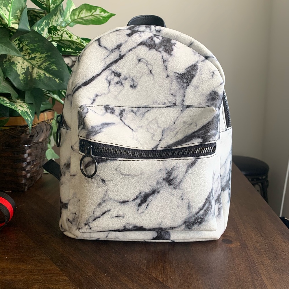 A marble book bag